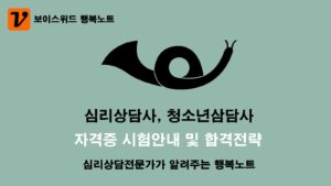 2025년 심리상담사 민간자격증 / 청소년상담사 국가자격증 시험안내 및 합격전략 8 심리상담사, 청소년삼담사 자격증