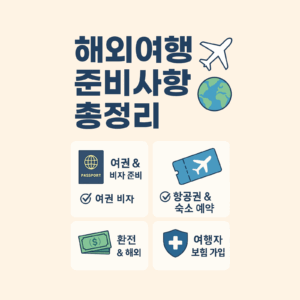 해외여행 준비사항 총정리 6 해외여행 준비사항
